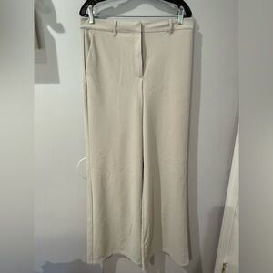 Theory Champagne Wide-Leg Pants in Precision‎ Ponte Size 12 NWT U